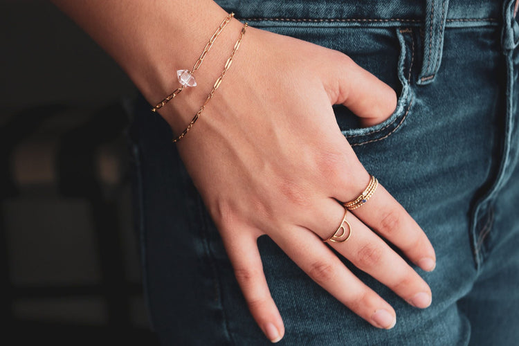 Gold Rainbow Ring - TickleBugJewelry