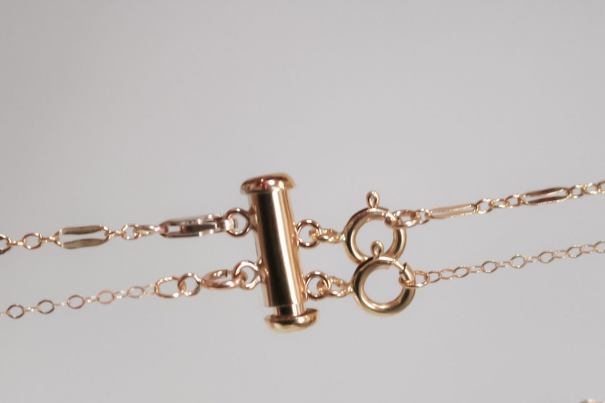 Layered Necklace Clasp Rose Gold