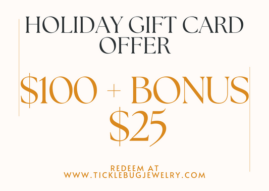 HOLIDAY SPECIAL OFFER - BUY $100 Gift Card, Get $25 Gift Card FREE!