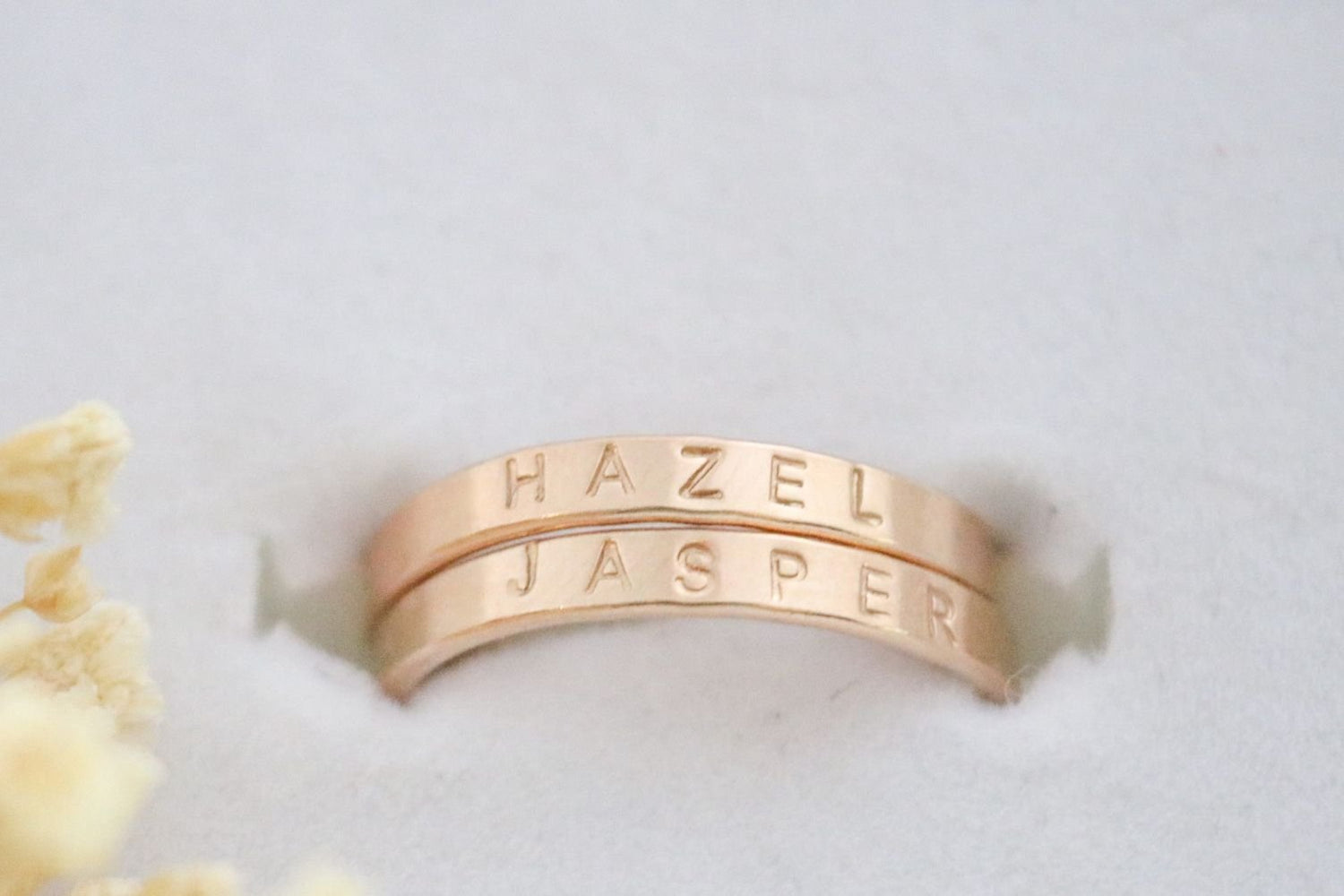 14k Gold Fill Name Rings - Set of 2 - TickleBugJewelry