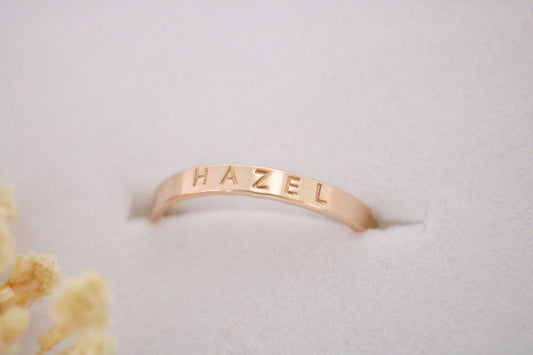 14k Gold Filled Name Band Ring - TickleBugJewelry
