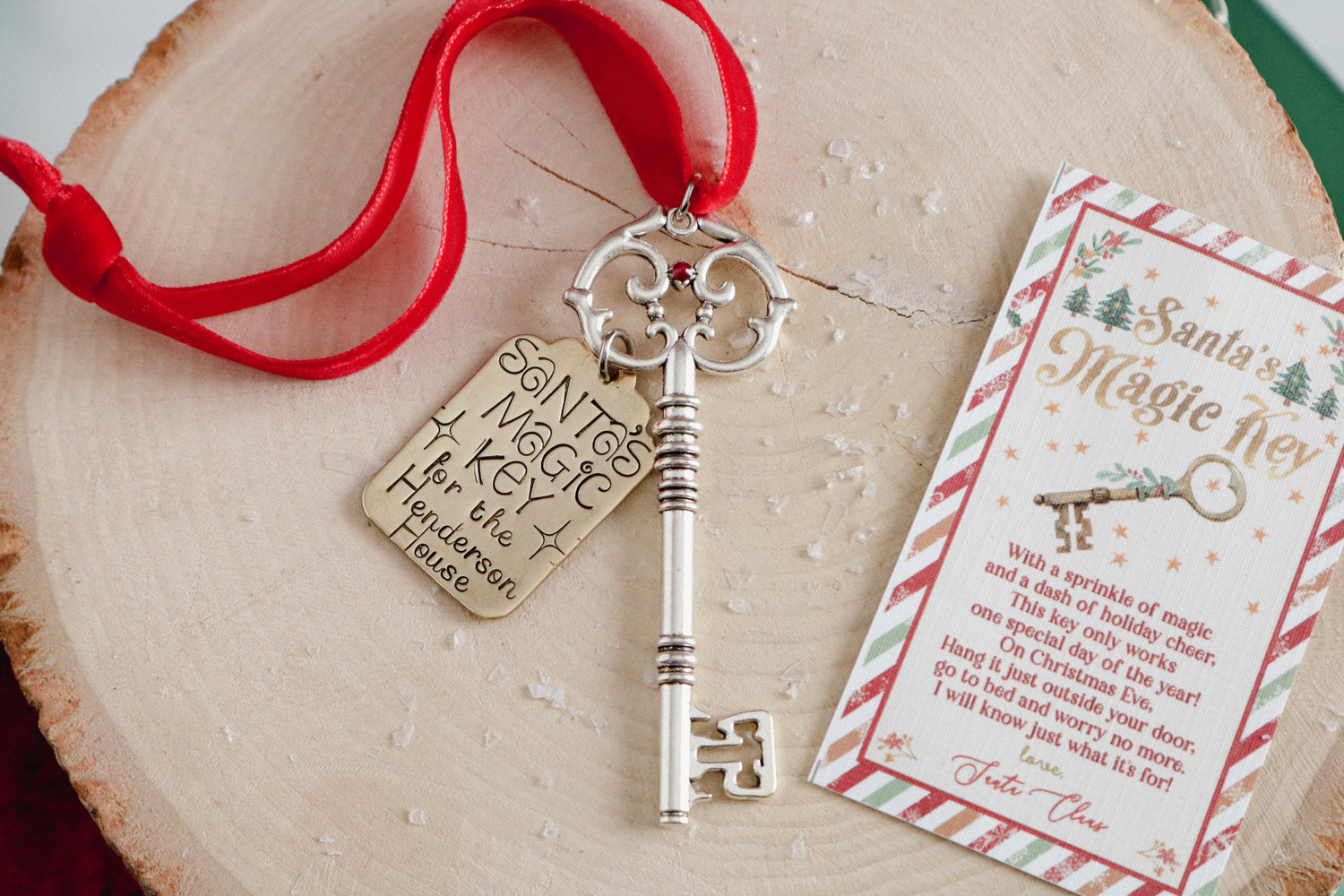 Personalized Magic Santa Key Ornament – TickleBugJewelry