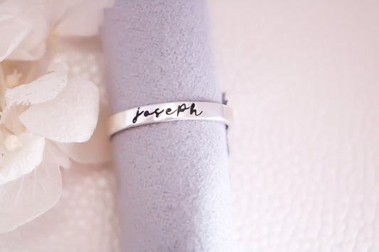 Sterling Silver Name Ring - Script Font