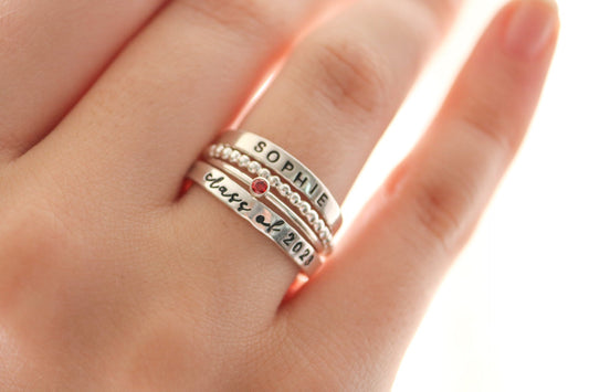 Class Ring Set - TickleBugJewelry