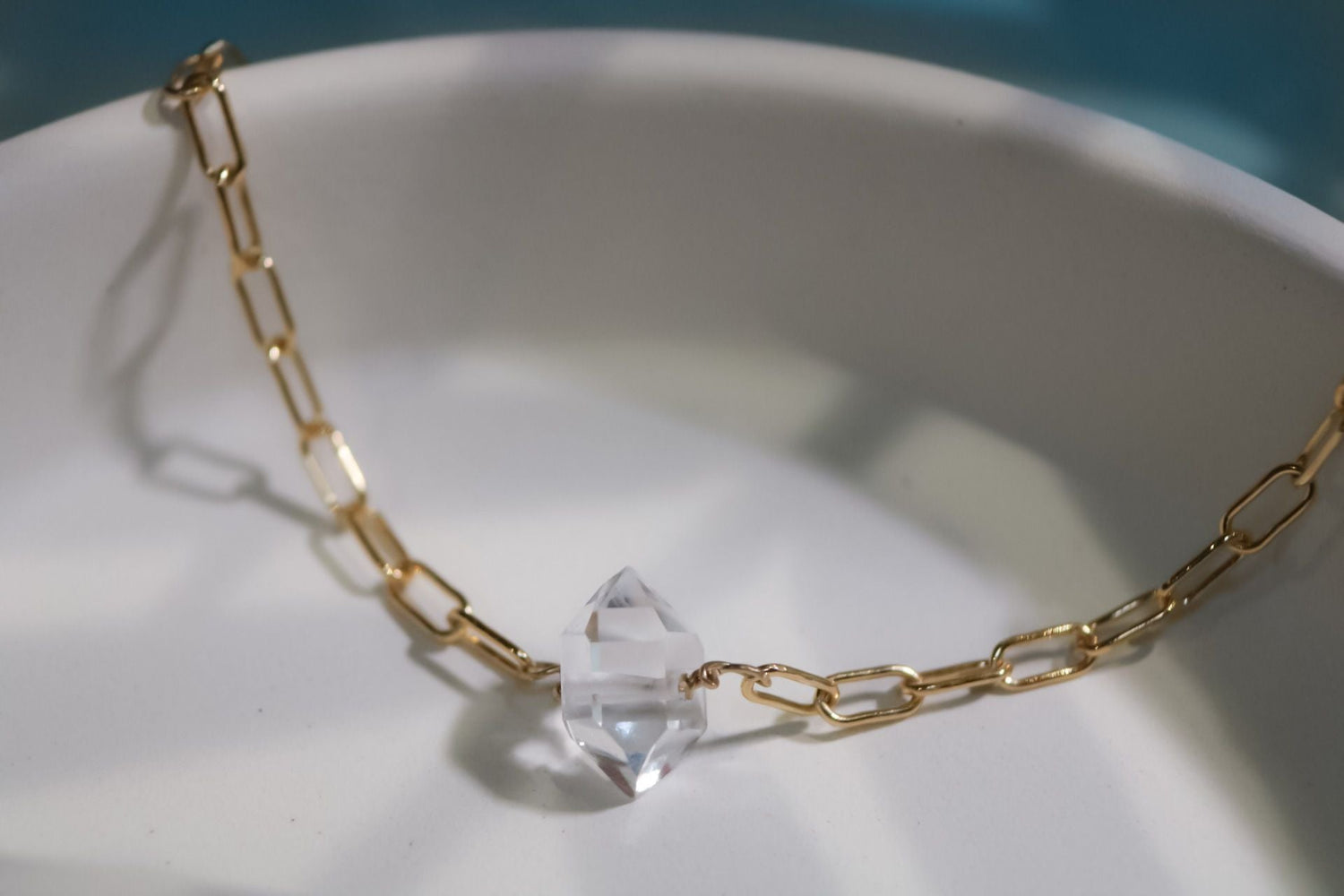 Herkimer Diamond Bracelet with Sterling Silver Adjustable Clasp (fits 6