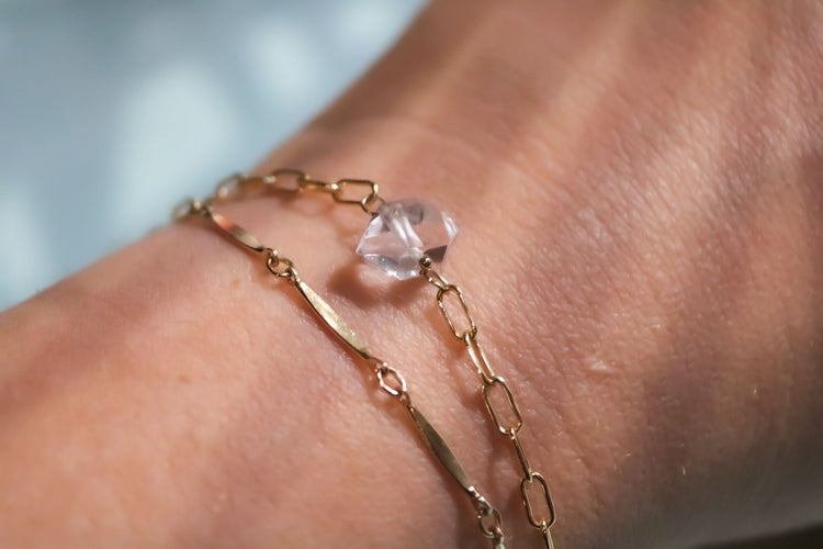Herkimer Diamond Bracelet - TickleBugJewelry