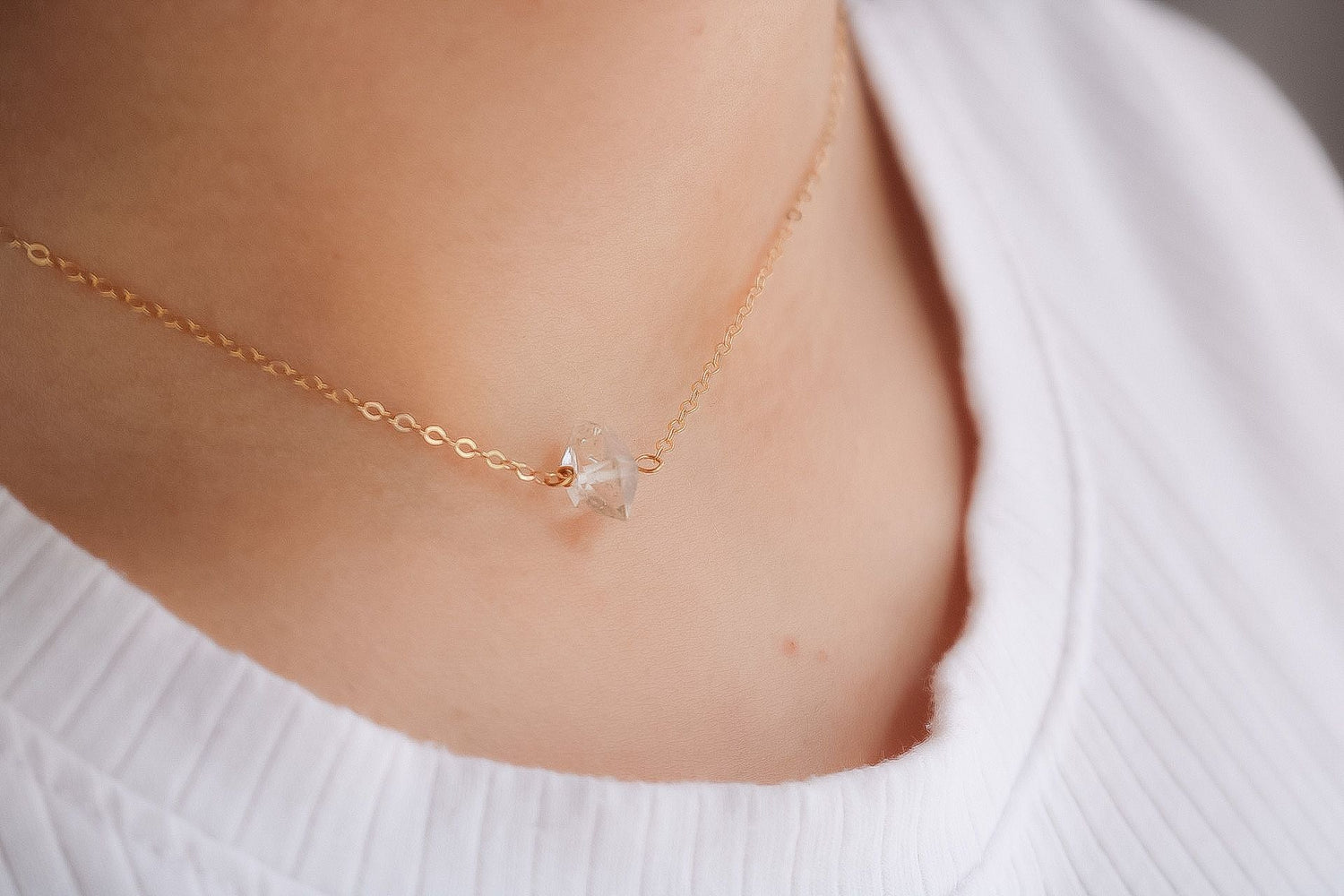 Herkimer Diamond Necklace - TickleBugJewelry