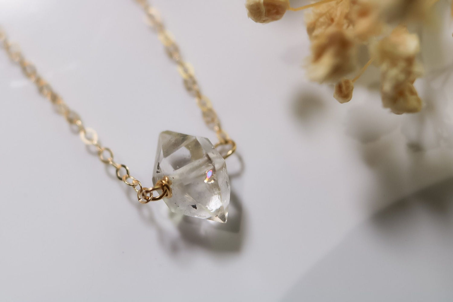 Herkimer Diamond Necklace - TickleBugJewelry