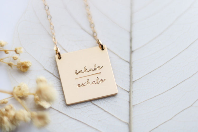Inhale Exhale Necklace - TickleBugJewelry