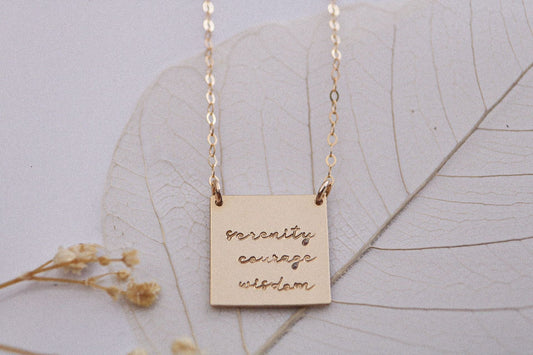 Serenity Prayer Necklace - TickleBugJewelry