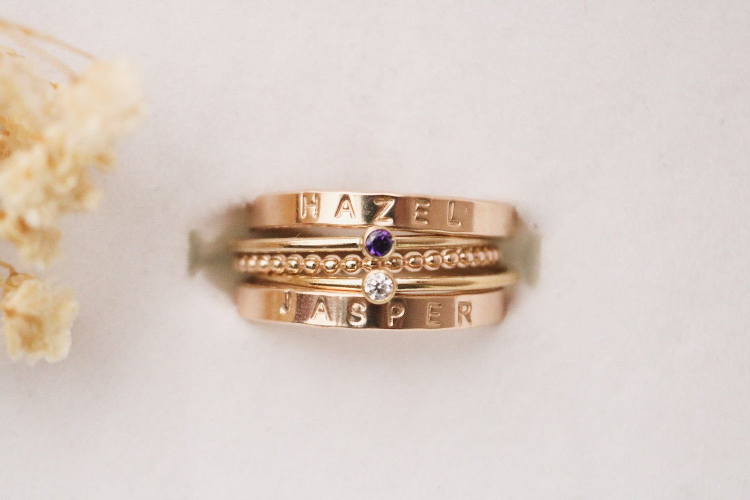 18k Gold Plated Personalised Couple Name Ring – Forever Eva