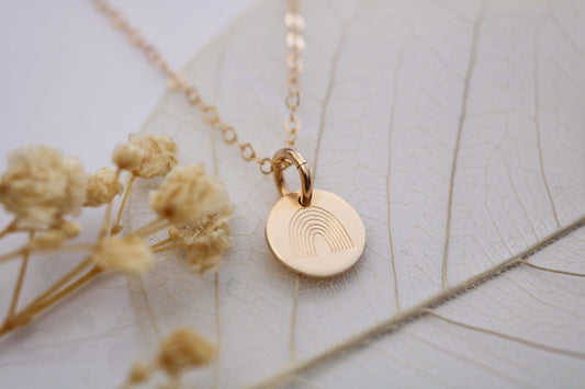 Tiny Design Disc Necklace - TickleBugJewelry