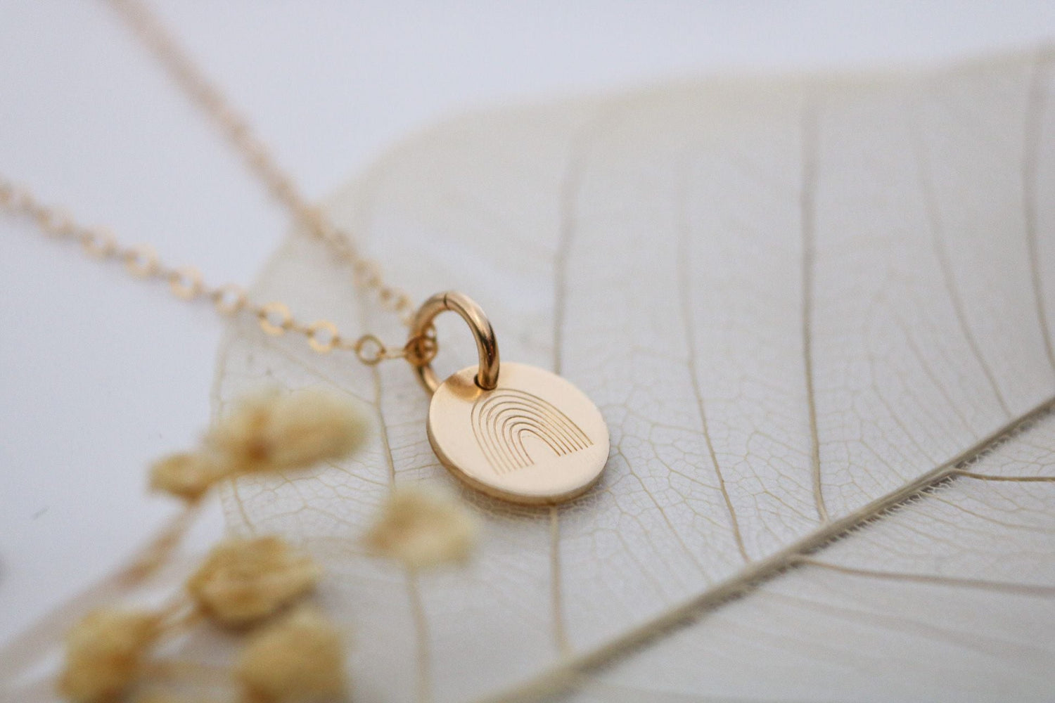 Tiny Design Disc Necklace - TickleBugJewelry