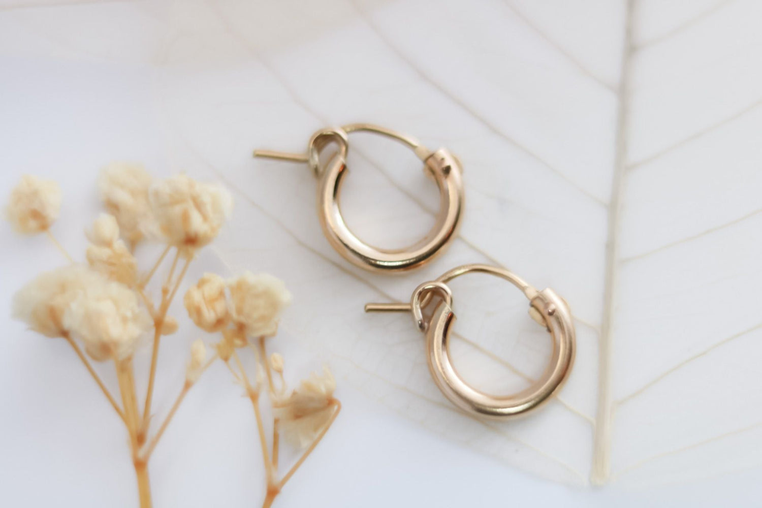 Tiny Gold Huggie Hoop Earrings - TickleBugJewelry