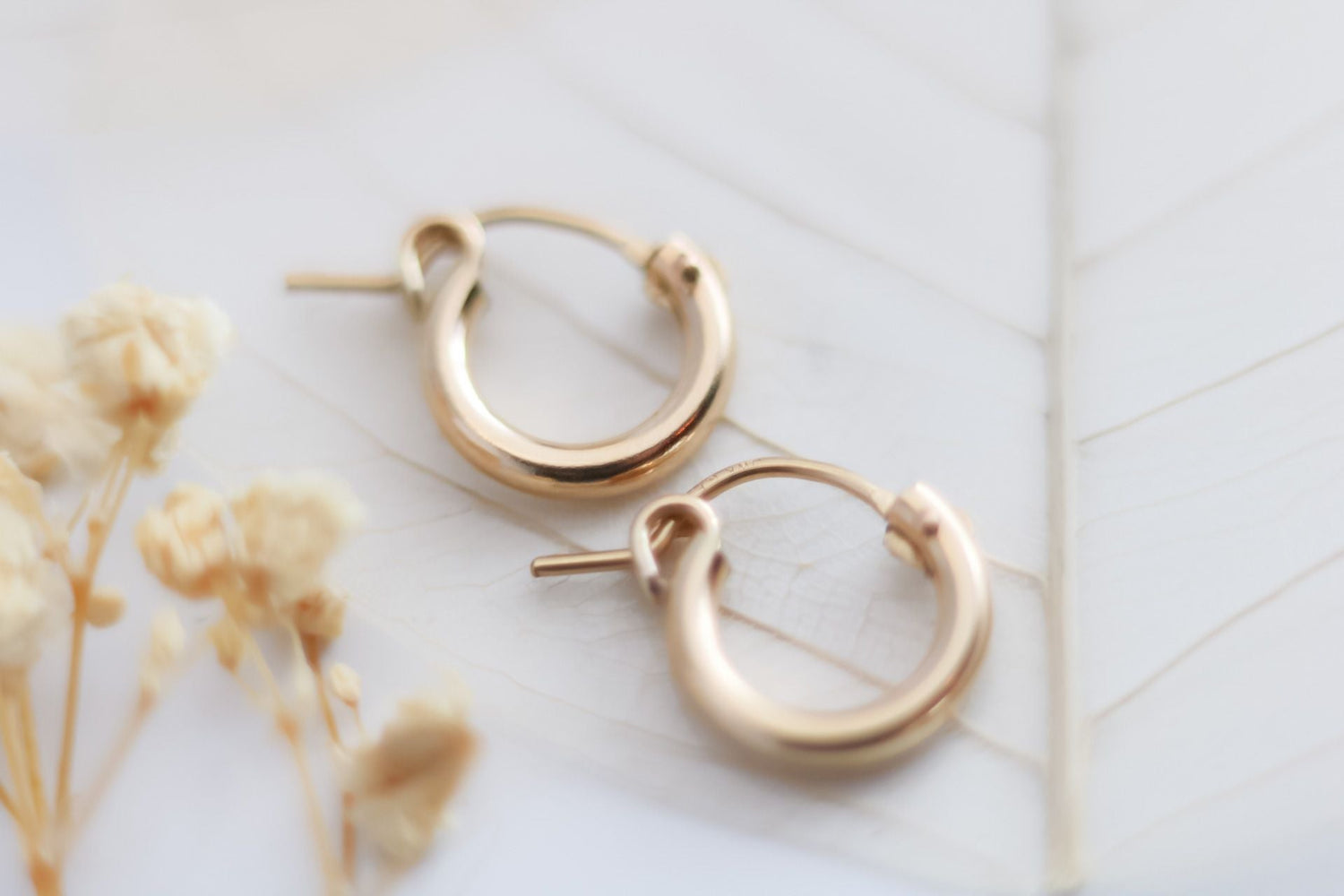 Tiny Gold Huggie Hoop Earrings - TickleBugJewelry