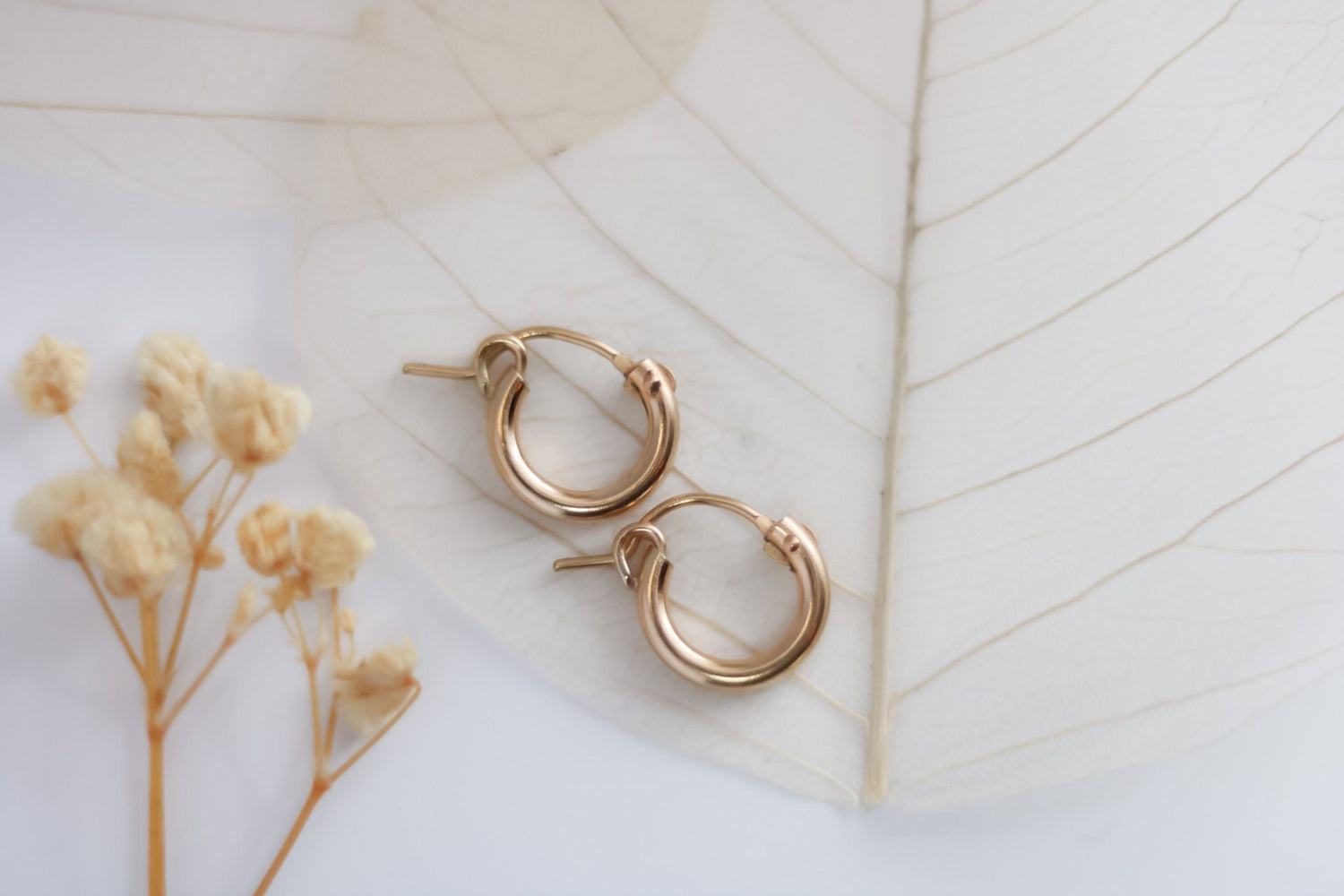 Tiny Gold Huggie Hoop Earrings - TickleBugJewelry