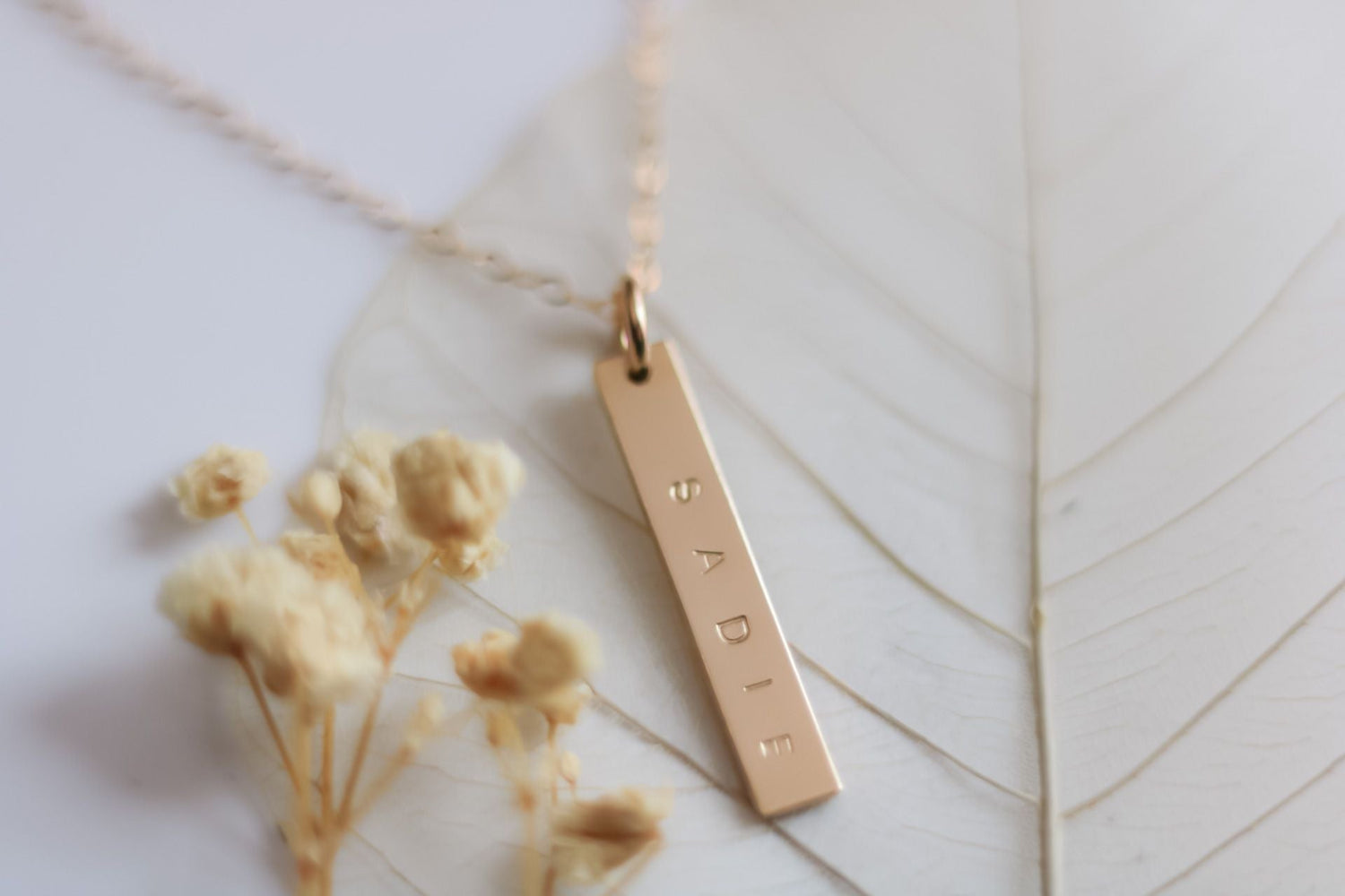 Vertical Bar Necklace - Choice of LONG bar or SHORT bar - TickleBugJewelry