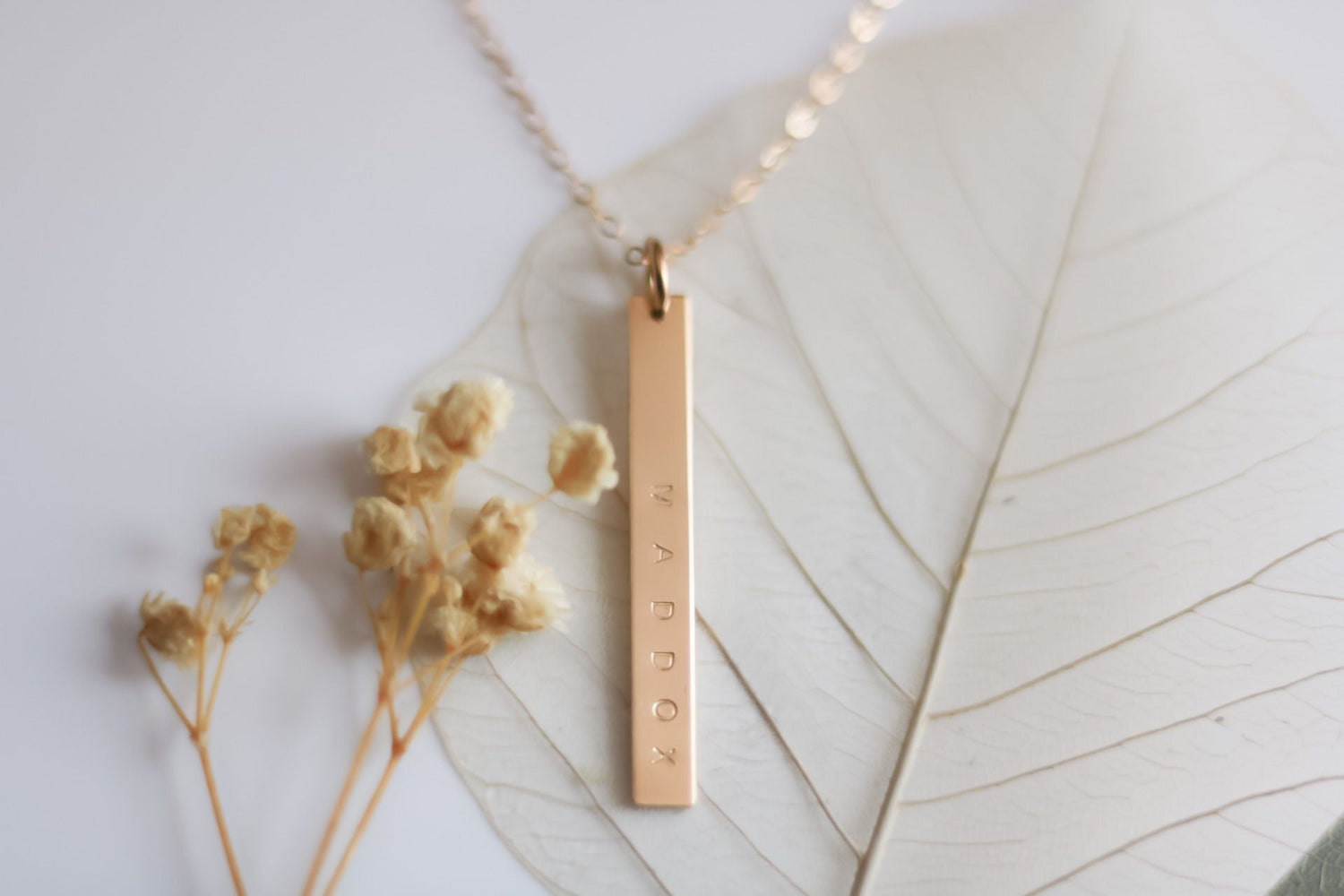 Vertical Bar Necklace - Choice of LONG bar or SHORT bar - TickleBugJewelry